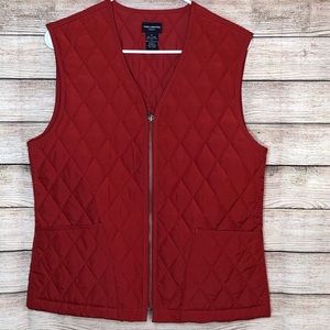 The Limited America Zipper Quilted Vest‎ Size Medium